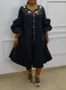 Vêtements ethniques Robes Africaines Pour Femmes Dashiki Vêtements De Mode Robe De Soirée Perlée Robes Lâches Africaines Femmes Élégantes
