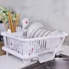 Storage Holders Racks Household Dish Drying Kitchen Utensil Drainer with Drain Board Countertop Dinnerware Organizer Home Large 230410