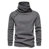 Męskie swetry jesienne moda dla mężczyzn vintage pullover turtleeck sweter 2023 marka miękka ciepła swobodna odzież męska sueter