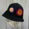 Stingy Brim Chapeaux est Arrivée Femmes Tricot Seau Chapeau En Plein Air Crochet Fleur Pêcheur Chapeau pour Voyage Plage Randonnée 230411