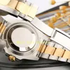 3 renk kutu erkek otomatik izle erkek kol saatleri 40mm elmas kadran iki tonlu 18K altın çelik seramik çerçeve mekanik spor wa2424