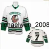 Weng #7 TJ Oshie North Dakota Hockey-Trikot, Herren, 100 % genähte Stickerei, Fighting Sioux DAKOTA College-Hockey-Trikots, Schwarz, Weiß, Grün