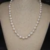 Chaînes collier de perles blanches d'eau douce naturelles perles de forme irrégulière bijoux à breloques accessoires pour femmes fille cadeau de mariage