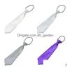 Cravates de haute qualité Couleurs solides Cravate Enfants Garçons Cravates réglables Satin Cravate élastique Accessoires de vêtements Drop Dhgarden Dhndc