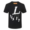 Mens Designer Band Camisetas Moda Preto Branco Manga Curta Luxo Carta Padrão T-shirt Tamanho M-4XL # LJS777