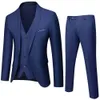 Mens Suits Blazers Fashion Men Classic 3piece Set Suit Wedding Grooming Slim Fit Jacket Pant Vest Black Gray Blue Burgundy Plus Szie S6xl 231110