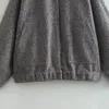 Chaquetas de mujer con botones Bombers gris abrigo de manga larga para mujer bolsillos cálidos prendas de vestir 2023 primavera invierno