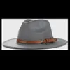 Chapéus largos chapéus chapé de balde largura lã grande chapéu de fedora para mulheres com fita de couro gentleman elegante senhora britânica igreja jazz chapéu de panamá hat 230410