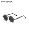 النظارات الشمسية Kingseven جودة عالية القوطية Steampunk النظارات الشمسية الاستقطاب للنساء مصمم العلامة التجارية عتيقة جولة المعادن إطار الشمس الشمس 230411