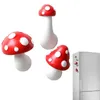 Buzdolabı mıknatıslar 3pcs 3d kırmızı mantar buzdolabı mıknatısları reçine buzdolabı mıknatısı Buzdolabı için yaratıcı manyetik klipsler ev ofis dekorasyonu 231110