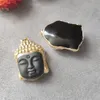 Mode leende buddha huvud hänge religiösa leshan jätte buddhism full rhinestone asfalterad charm för halsband smycken diy gör