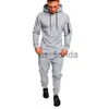 Herrspårar Herrspår Military Hoodie 2 stycken Set Costom din kamouflage muskelman Autumn Winter Tactical Sweat Jacket Pants J231111