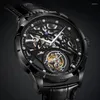 Montres-bracelets Réel Squelette Tourbillon Montre De Luxe AESOP Saphir 50M Étanche En Acier Inoxydable Sans Nombre Personnalisation Relojes Para