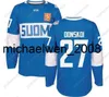 Kob Weng World Cup of Hockey Finlandia Squadra Jersey Rinne Laine Korpikoski Donskoi Pokka Aho Koskinen Lepisto Men Women Youth Custom HECEKY Maglie