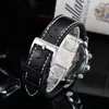 Män lyxdesigner Automatisk kvarts Mens Auto Versatility Chronograph Watch Movement Steel Leather Band 6 Hands Watches X11
