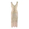 Casual Dresses 1920s Costume Women Flapper Dress Roaring 20s Gatsby Cosplay Robe Fringed Sequin Cocktail Party Vestidos