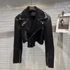 Manteau d'hiver pour adolescentes, veste de moto, revers en fourrure mate, une pièce, créateurs de mode, vêtements d'extérieur irréguliers pour enfants, vêtements d'extérieur