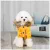 Vêtements pour chiens Vêtements chauds pour chiens Vêtements d'hiver pour animaux de compagnie Veste pour animaux de compagnie Vêtements pour petits chiens moyens Drop Livraison Dhnbf