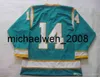 Weng Vintage California Golden Seals Jim Pappin Hockey Jersey Embroidery Stitched任意の番号と名前のジャージをカスタマイズする