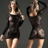 Sexy Kostüm Intim Sexy Frauen Fischnetz Neckholder Rückenfrei Enger Bleistift Niedlich Full Slips Mini Nachtclub Tanzkleid Beatchwear