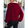 Women's Jackets Glitter European And American Autumn Winter Women's Lapel Long Sleeve Loose Pit Strip Zipper Double-sided Velvet Casual