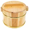 Dinnerware Sets Stainless Steel Mixing Bowls Cask Rice Sushi Wood Container Bucket Tub Beancurd Jelly Serving