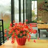 Fiori decorativi 8 mazzi Piante di Anthurium finte finte artificiali Arbusti di plastica Cespugli Vegetazione Fioriera sospesa Decorazioni per la casa