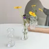 Vasos vaso de vidro criativo vaso de bolhas transparentes shels short garrafa de utensílios de vidro de vidro de vidro de vidro de vidro de vidro de vaso de vaso de aniversário p230411