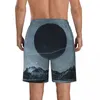 Shorts masculinos homens de secagem rápida beachwear galáxia estética céu estrelado montanha maiô masculino 2023 maiô verão banho