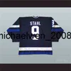 Weng Mighty Movie Jersey Stahl Islande o 9 maillots de hockey brodés cousus expédition rapide