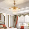 Chandeliers Dingfan 2023 French Classic Designer Room Decoration żyrandol LED Crystal Modern Luxury All Copper