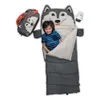 Aspen the Wolf Kid is 3 Piece Camping Combo Set (Duffel Bag, Sleeping Bag, Lantern)