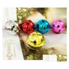 Colorf Eisen lose Metallperlen Jingle Bells Zubehör Weihnachtsdekoration Glocke Anhänger DIY Handwerk handgemachte Größe Drop Lieferung Dhqwd