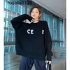 Tasarımcı Sweater Erkek Kadın Örgü Karga Boyun Kadın Moda Marka Deri Mektup Siyah Uzun Kollu Giysiler Külot Büyük Boy Beyaz Erkek Kazak