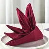 Tabellservett 10st/set Event Kitchen Dinner Serveins 48x48cm Square Satin Soft Handarkerchief Cocktail For Wedding Banket