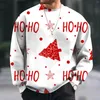 Heren Hoodies Sweatshirt Voor Heren Kerstmis 2023 Print Kleding Met Lange Mouwen Ronde Kraag Mannelijke Losse Navidad Gift