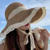 Chapeaux à large bord Chapeau de paille léger été style coréen voyage en plein air plage protection solaire seau anti-uv