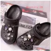 Piezas de zapatos Accesorios Zapatos de lujo para Croc Moda Rhinestone Perla Diy Vintage Remache Punk Charms Drop Entrega Dh5Xz