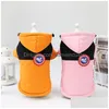 Annimos 2023 Dog Apparel Pet Winter Warm Coat Puppy Clothes Two Legs Cotton Clothing Vest Jacket For Small Medium Dogs Drop Delivery Dhjpb