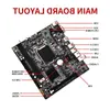 Freeshipping New Desktop PC Board Motherboard For H110 LGA1151 socket Support 16 Graphics Card DDR3 Upgrade USB30 VGA System Main Boar Fgjp