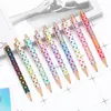 Stylo à bille à paillettes, 1 pièces, lèvres mignonnes, cœur, mariage, or Rose, papeterie en métal, fournitures scolaires et de bureau, stylos de haute qualité