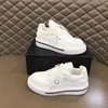 Mode Chaussures Habillées Hommes Polarius Running Sneakers Italie Parfait Croissant Bas Épais Bande Élastique Noir Blanc Cuir De Veau Bas Top Design Casual Baskets Boîte EU 38-45