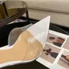 Heel pumps High Heel PVC Sandals High quality 10.5 cm New Women Shoes Sexy Open Toe Thin Clear High Heel Shoes Slides Banquet Party Wedding Mujer