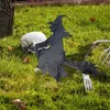 Garden Decorations Creative Witch Silhouette Stakes Halloween Ornament Yard Sign Courtyard Lawn Scary Decora