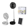 Ventilateur solaire 3 vitesses accessoires de lumière solaire USB Rechargeable rétractable pliable ventilateur de Camping en plein air charge de téléphone portable