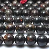 Loose Gemstones Natural Black Gold Lepidolite Smooth Round Beads Wholesale Gemstone Semi Precious Jewelry Making 15"