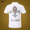 Nouveau Phillip Plain Men T Shirt designer Skull PP Polo Shirt Manches courtes Marque Printemps et Été revers Qualité TShirts tops PP9001