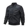 Vestes pour hommes mode Baseball uniforme veste hommes printemps automne col montant Bomber marque fermeture éclair moto manteau