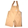 Men S Shorts Summer Men Bib Pants Solid Color Casual Jumpsuits Streetwear Joggers Multi -Pockets Fashion Suspenders Cargo Overalls 220410