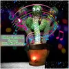 Doldurulmuş Peluş Hayvanlar Dancing Singing Singing Cactus Oyuncak Elektronik Şarkı Potted Erken Eğitim Oyuncakları Çocuklar İçin Funny-Toy 50pcs Dhib0